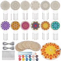 Mandala Wind Chimes Craft HOTPLACY DIY Wood 24 conjuntos para crianças Mandala Wind Chimes Craft HOTPLACY DIY Wood 24 conjuntos para crianças