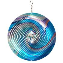 Mandala Wind Spinner FONMY com bola de cristal de 30 cm azul Mandala Wind Spinner FONMY com bola de cristal de 30 cm azul