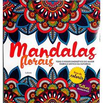 Mandalas florais livro de colorir antiestresse - tamanho gigante
