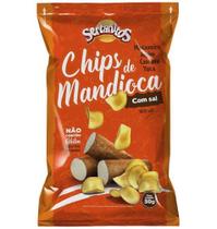 Mandioca chips com sal - 6 pacotes x 50g