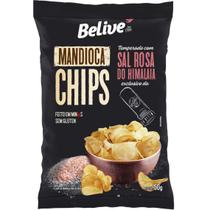 Mandioca Chips Com Sal Rosa Do Himalaia Belive 50g 5 UN