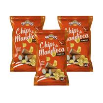 Mandioca Chips com Sal Sertanitos Crocante 50g - 3 Pacotes