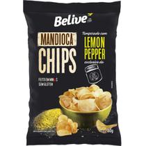 Mandioca Chips Lemon Pepper Sem Glúten Belive 50g Mandioca Chips Lemon Pepper Sem Glúten Belive 50g