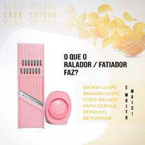 Mandolim 2 em1 Ralador Fatiador Para Legumes Queijos Salames