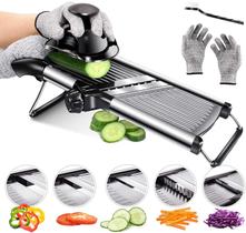 Mandoline Slicer Masthome de espessura ajustável em aço inoxidável