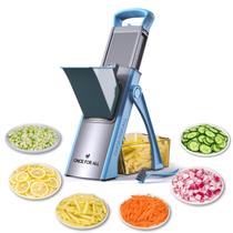 Mandoline Slicer, uma vez por todas, atualize, seguro, tamanho maior, azul