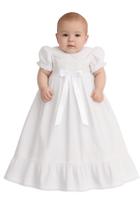 Mandrião de Batizado Papilloo Luxo Bebê Longo Bordado e Laço