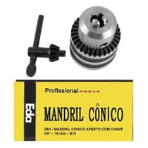 Mandril 5/8 Com Chave - Super 1.0 a 16mm - Encaixe B18 - eda Mandril 5/8 Com Chave - Super 1.0 a 16mm - Encaixe B18 - eda