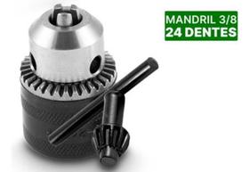 MANDRIL COM CHAVE 3/8 10 mm 24 DENTES - TITANIUM