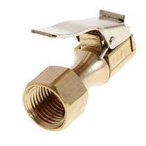 Mandril de ar para inflador de pneus com trava de latão NPT dourado resistente de 1/4" com clipe