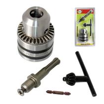 Mandril Para Furadeira Adaptador 1l2 Sds Plus Martelete Bosch Makita Skil Com Adaptador Chave 4Pçs
