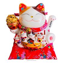 Maneki Neko Gato Da Sorte Atrai Dinheiro 18x20x16