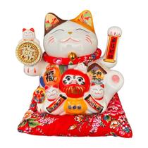 Maneki Neko Gato Da Sorte Atrai Dinheiro 25x25x22