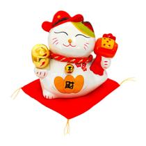Maneki Neko Gato Da Sorte Atrai Dinheiro Fortuna 10x11x8