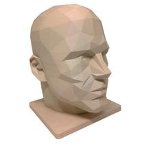 Manequim Cabeça Bege Expositor Para Boné e Óculos Masculino 3d Bege