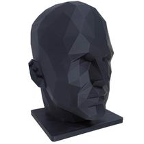 Manequim Cabeça Expositor Boné E Óculos Masculino 3D Preto