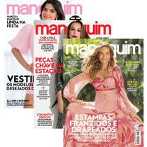 Manequim Corte E Costura Kit 3 Revistas Com 164 Moldes Vanessa Giácomo, Carla Diaz e Fernanda Rodrigues