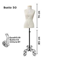 Manequim Costura C/Pedestal Vintage Preto COR MANEQUIM COSTURA:Cor CruTam.:50