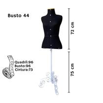 Manequim Costura com Pedestal Vintage Branco COR MANEQUIM COSTURA:Cor PretoTam.:44