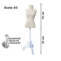 Manequim Costura com Pedestal Vintage Branco