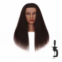 Manequim de Cabeça com Cabelo 100% Humano - 16 Polegadas - com Pinça
