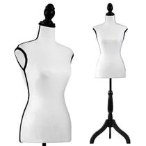 Manequim em forma de vestido SereneLife branco feminino ajustável Manequim em forma de vestido SereneLife branco feminino ajustável