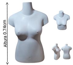 Manequim feminino adulto (Busto plus size GG n.46) na cor branca .