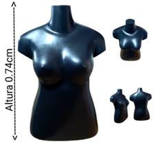 Manequim feminino adulto (busto plus size gg n.46) na cor preto.