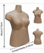 Manequim feminino adulto (Busto Plus size GG) na cor bege - Ksouza manequins