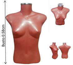 Manequim feminino adulto (Busto Slim P. 36 ) na cor Rose + tampa prata Manequim feminino adulto (Busto Slim P. 36 ) na cor Rose + tampa prata