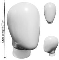 Manequim feminino adulto (cabeça ovo feminina) branca + suporte na cor branca.