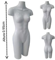 Manequim feminino adulto (meio corpo definido) na cor branco - Ksouza manequins