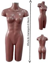 Manequim feminino adulto (meio corpo definido) na cor Rose + tampa de metal. - Ksouza manequins