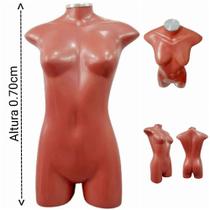 Manequim feminino adulto (meio corpo jô n.36) na cor Rose com tampa prata Manequim feminino adulto (meio corpo jô n.36) na cor Rose com tampa prata