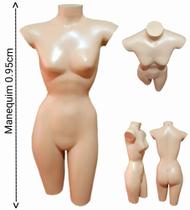 Manequim feminino adulto (Meio corpo Modelo cinturinha N.36) na cor bege.
