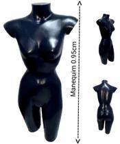 Manequim feminino adulto (Meio corpo modelo cinturinha N.36) na cor preto.