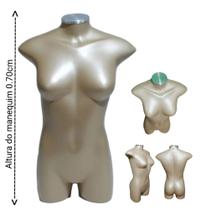 Manequim feminino adulto (Meio corpo modelo jó n.36) Savana com tampa prata.