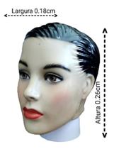 Manequim feminino (cabeça maquiada) na cor bege + suporte . Manequim feminino (cabeça maquiada) na cor bege + suporte .