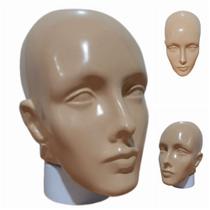 Manequim feminino (Cabeça moldada na cor bege) + suporte na cor branco. Manequim feminino (Cabeça moldada na cor bege) + suporte na cor branco.
