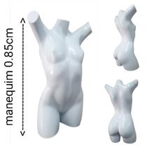 Manequim feminino (meio corpo pose claudia raia) na cor branca - Ksouza Manequins