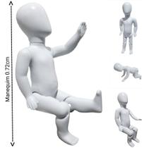 Manequim infantil bebê unissex (veste 6 meses a 1 ano) Articulado na cor branco Manequim infantil bebê unissex (veste 6 meses a 1 ano) Articulado na cor branco