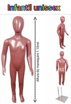 Manequim infantil unissex ( veste 3 a 6 anos) Rose + base na cor prata.