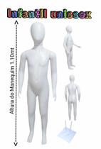 Manequim infantil unissex (Veste de 3 a 6 anos) branco + base de ferro branco