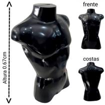 Manequim masculino adulto (busto definido m.40) na cor preto. Manequim masculino adulto (busto definido m.40) na cor preto.