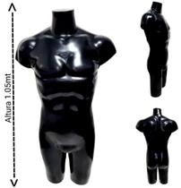 Manequim masculino adulto (Meio corpo definido M.40) na cor preto