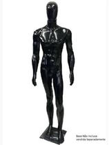 Manequim Plástico R.6146 Masculino Cabeça Ovo Cor Preto Manequim Plástico R.6146 Masculino Cabeça Ovo Cor Preto