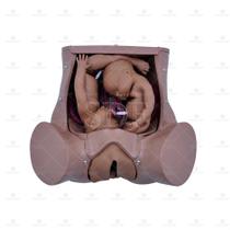 Manequim simulador de parto gemelar c/ placenta, cordão umbilical sd4010