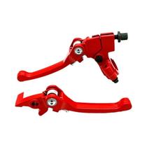 Manete De Embreagem E Freio Dobrável De Alumínio 7/8" 22mm Para Motos De Trilha 50cc 110cc 125cc Manete De Embreagem E Freio Dobrável De Alumínio 7/8" 22mm Para Motos De Trilha 50cc 110cc 125cc
