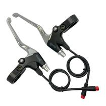 Manete de Freio eBike Alumínio Waterproof-Plug Preto/Prata