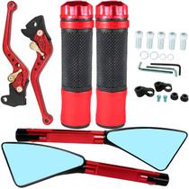Manete de freio embreagem esportivo a disco YBR125 Factor ED 2009 a 2013 com manopla retrovisor rizoma